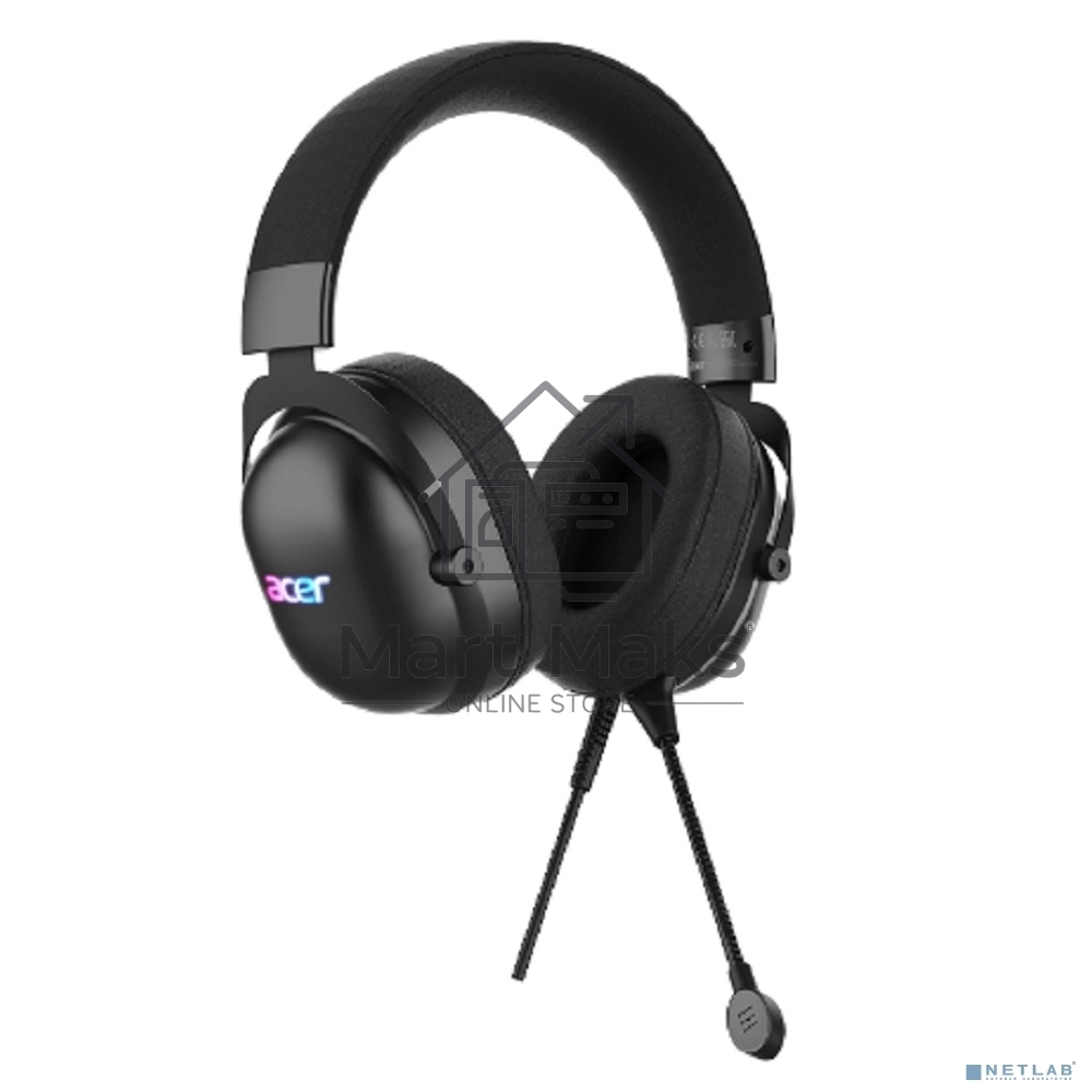 Наушники с микрофоном Acer AHW122 черный 2.1м мониторные USB оголовье (ZL.HDSCC.01U)