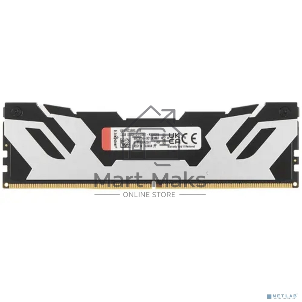 Оперативная память Kingston Fury Beast, DDR5, 16GB (1x16GB), 7600MHz, CL38, DIMM, с радиатором, черный