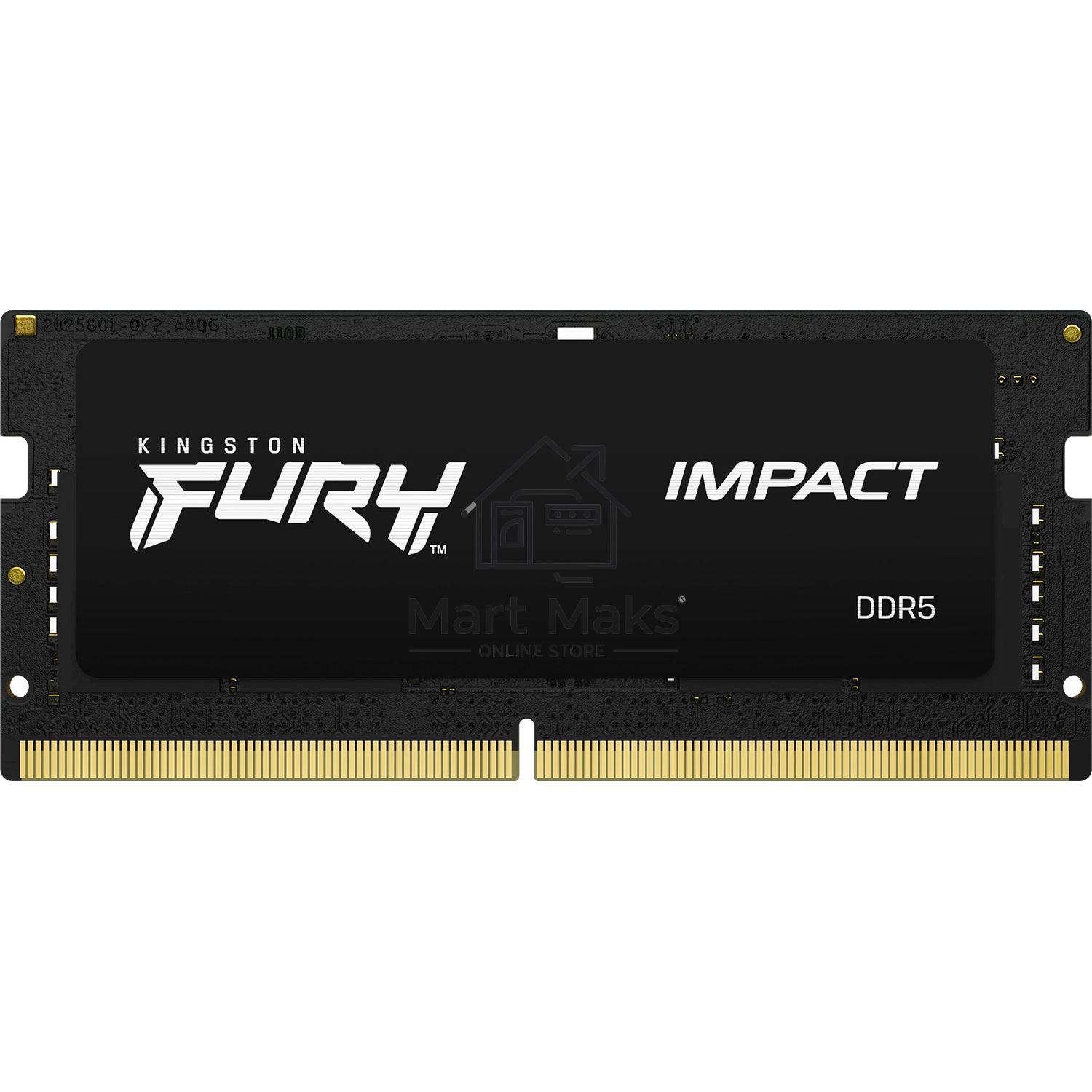 Оперативная память Kingston Fury Impact, DDR5, 8GB (1x8GB), 4800MHz, CL38 SO-DIMM