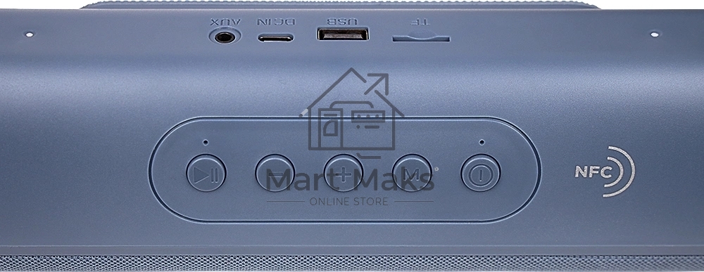 Колонка портатитвная Ural ТТ М100+ синий 6W 1.1 BT/3.5Jack/USB-C 10м 1200mAh (без.бат) (УРАЛ ТТ М100+ СИНИЙ)