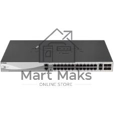 Коммутатор D-Link DGS-3130-30PS/B2A, 24×1 Гбит/с + 2×10 Гбит/с Base-T + 4×10 Гбит/с SFP+, управляемый