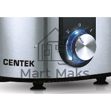 Соковыжималка Centek CT-1212 стальной/чёрный, центробежная, 1200 Вт, 1100 мл, механическое