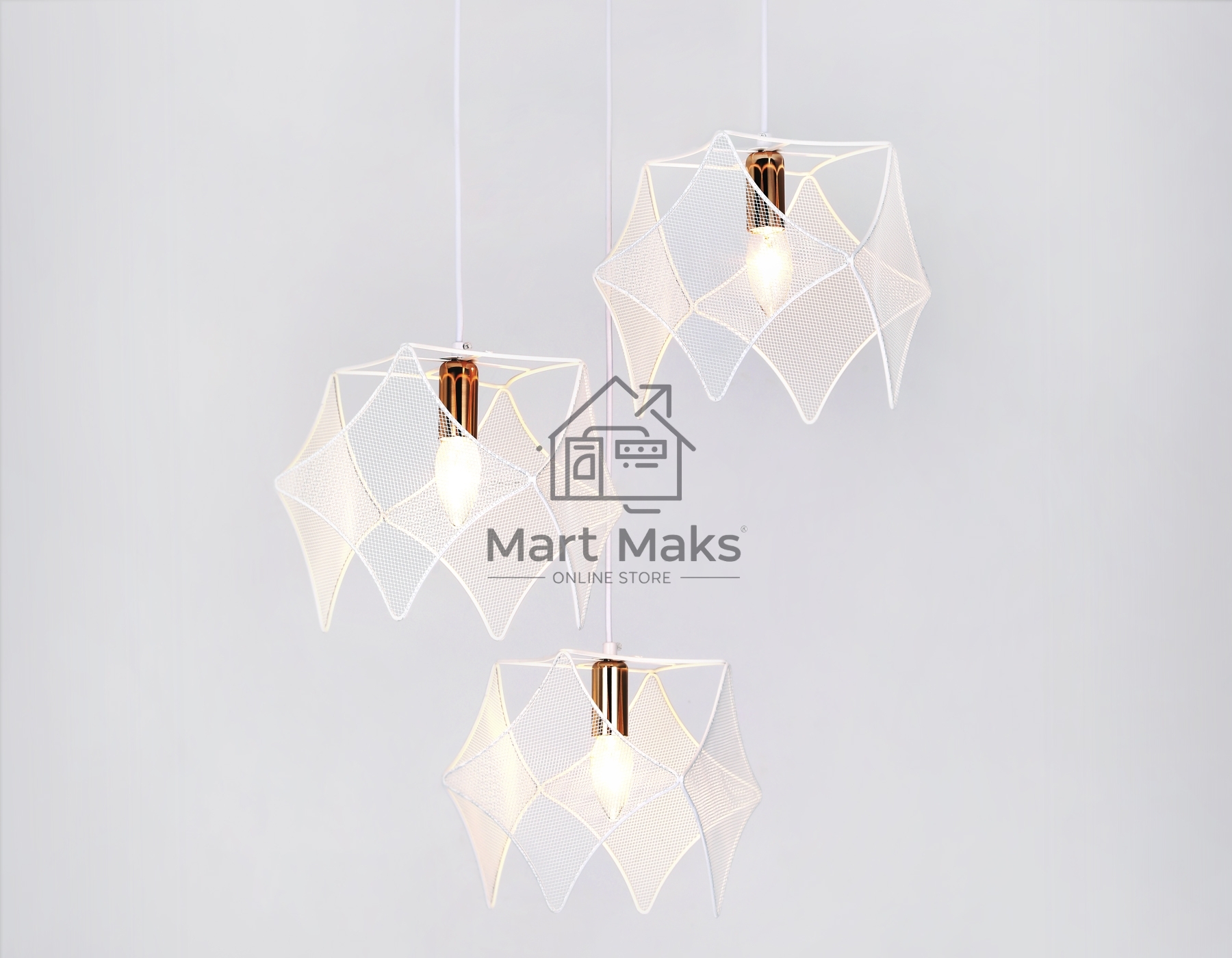 Светильник Ambrella light TR8426/3 WH/GD белый/золото E14/3 max 40W D510*1000