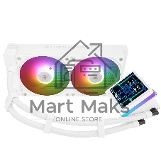 Водяное охлаждение для процессора Thermalright Grand Vision 240 (240mm, LED, White, ARGB/Fans: 2x120mm, 80.45CFM, 29.4dBA, 2150RPM/Pump height 72.5mm, 6400RPM, Rad thickness 27mm/S: 1700, 1200, 1851, 115X, 2011, 2066, AM5, AM4)