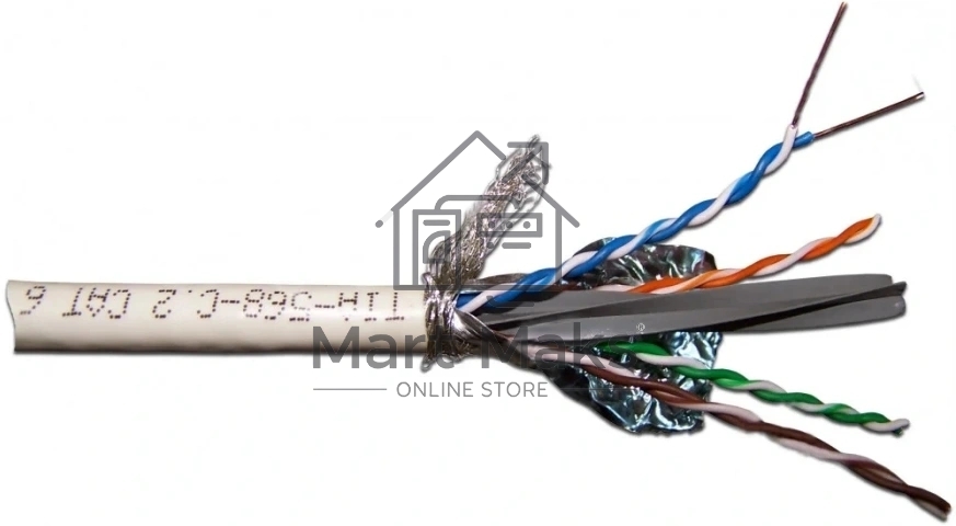Кабель информационный Lanmaster LAN-6ASFTP-HFLT-GY кат.6A FTP 4 пары 23AWG LSZH внутренний 305м серый