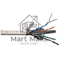 Кабель информационный Lanmaster LAN-6ASFTP-HFLT-GY кат.6A FTP 4 пары 23AWG LSZH внутренний 305м серый