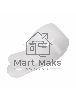 Кабельная скоба под винт Rexant 20 мм, белая, упаковка 50 шт.