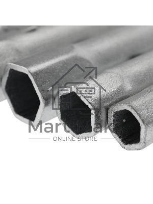 Набор ключей-трубок торцевых Rexant 8х17 мм, вороток, оцинкованные, 6 шт.