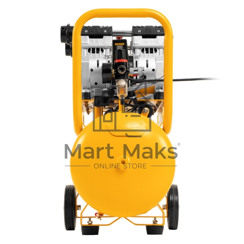 Компрессор безмаслянный малошумный DLS 1500/50, 1500 Вт, 2х750, 50 л, 260 л/мин Denzel