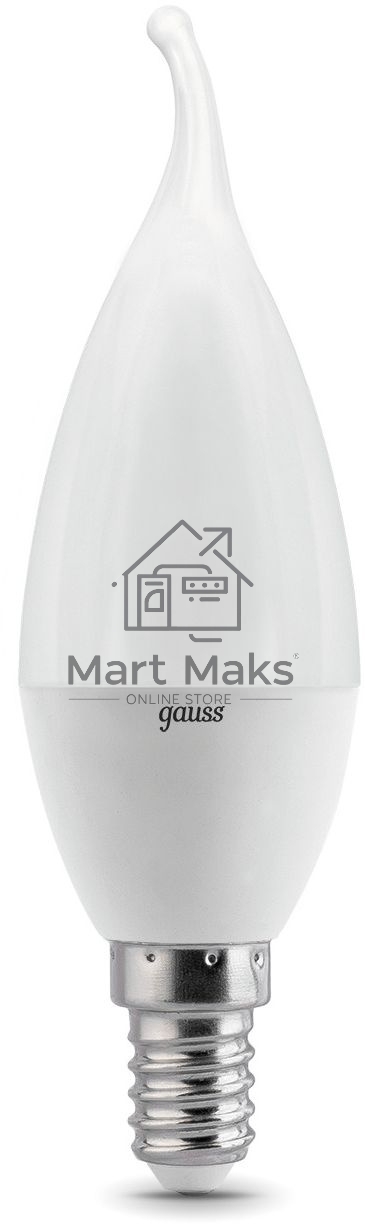 Лампа светодиодная Gauss 104101310 9.5Вт цок.:E14 свеча 220B 6500K св.свеч.бел.хол. (упак.:10шт)