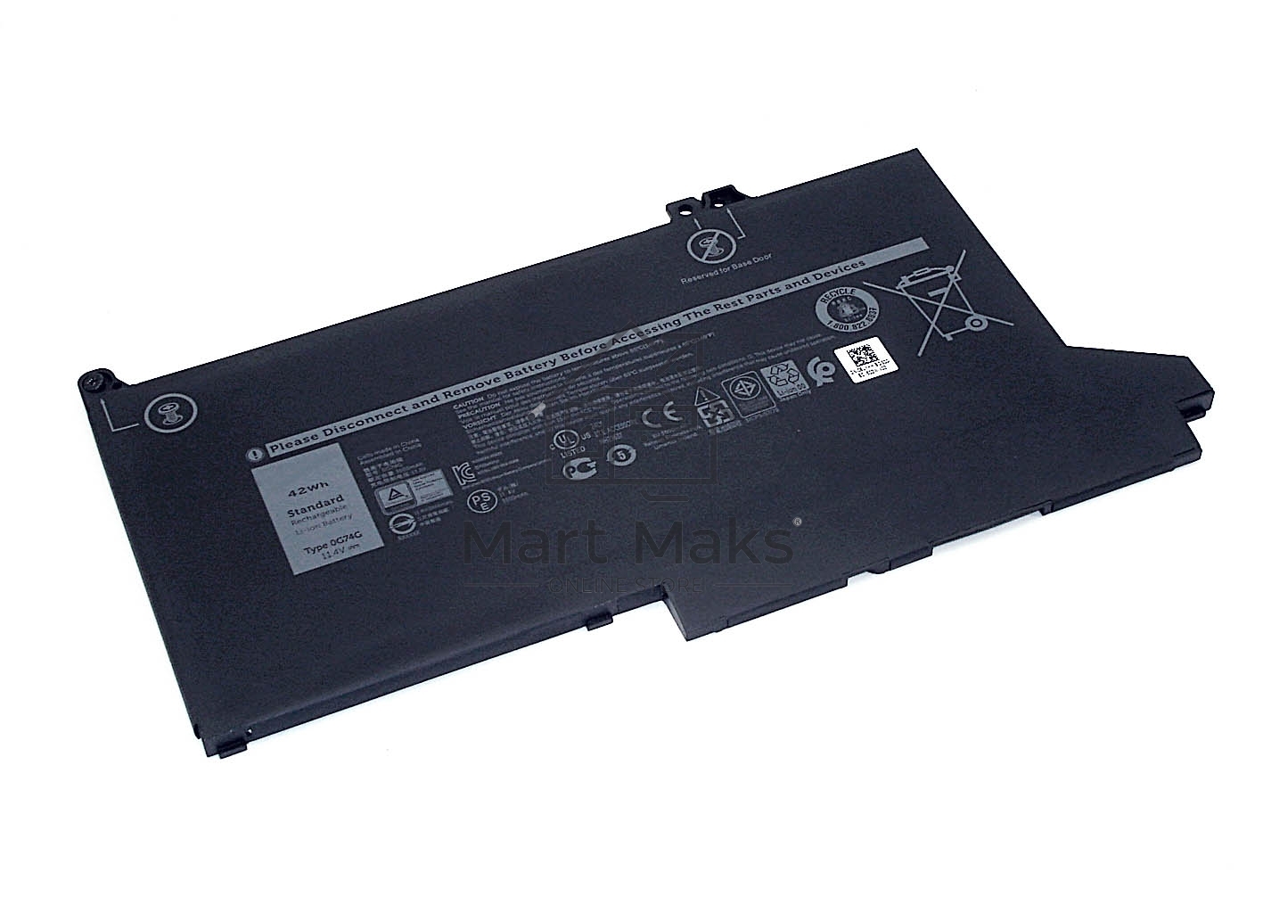 Аккумуляторная батарея для ноутбука Dell Latitude E7280 (0G74G) 11.4V 3500mAh