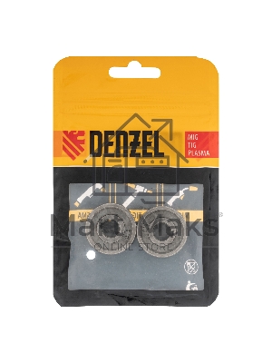 Подающий ролик, зубчатый профиль под флюсовую проволоку 0,8-1мм, 2 шт Denzel