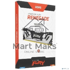 Оперативная память Kingston Fury Beast, DDR5, 16Gb (1x16Gb), 7600MHz, CL38, DIMM, с радиатором, черный