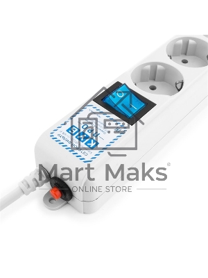 Фильтр-удлинитель Power Cube PRO, 1,9 м, LC контур, 16А/3,5кВт Surge protector Power Cube Pro 1,9 m, LC circuit, 6 outlets (белый) 16A / 3,5kVt