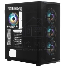Компьютерный корпус ABR Quantum черный (1хUSB Type-C, 2хUSB 2.0, HD Audio, 4xRGb Fan, ATX, E-ATX)