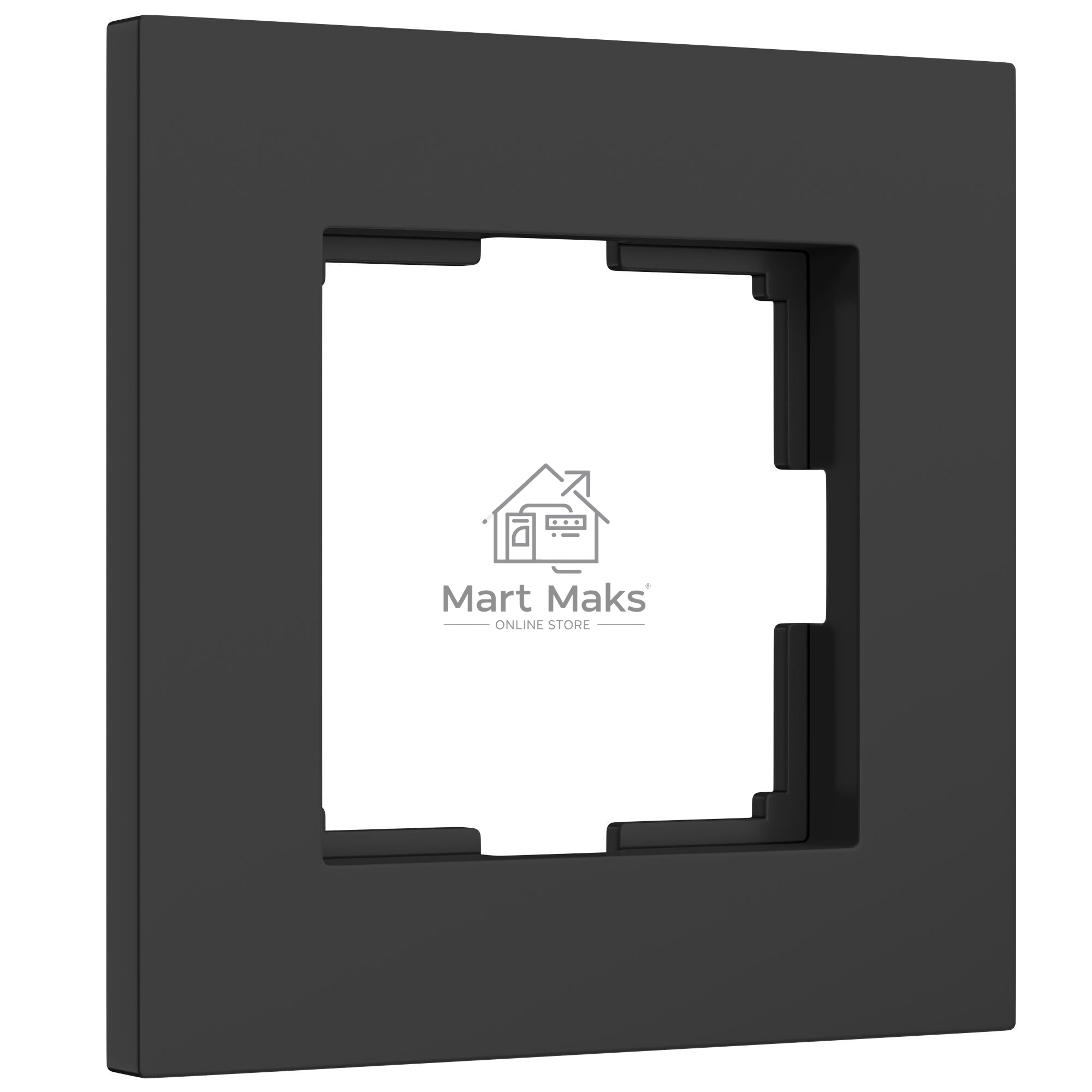 Рамка на 1 пост Slab (черный софт) W0012908