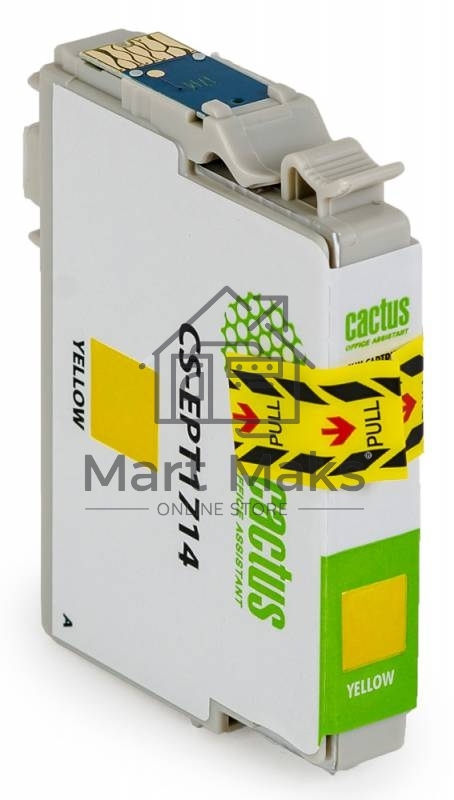Картридж струйный Cactus CS-EPT1714 17XL желтый (10 мл) для Epson Expression Home XP-33/103/203/207/303/306/403/406