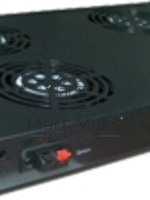 Блок вентиляторов Lanmaster (TWT-CBB-FANB4-RACK-T) 4 вент. с контроллером черный (упак.:1шт)