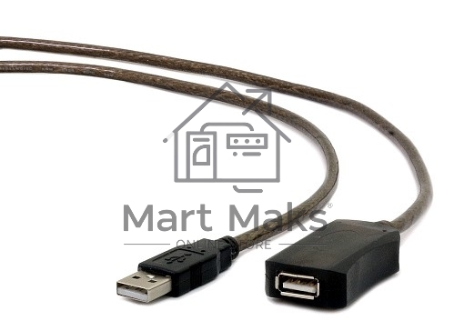 Кабель удлинитель USB 2.0 активный Gembird/Cablexpert UAE-01-5M, AM/AF, 5м