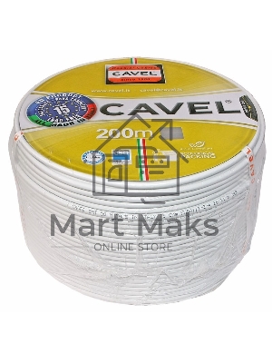 Кабель коаксиальный CAVEL SAT 703 B, Cu/Al/CuSn, 75%, 75 Ом, бухта 100 м, черный