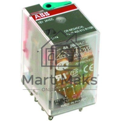 Реле CR-M024DC4 24B DC 4ПК (6A) ABB 1SVR405613R1000