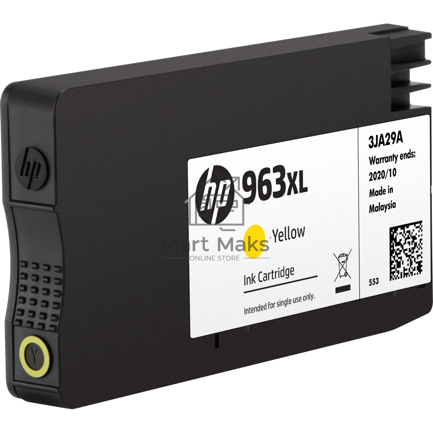 Картридж струйный HP 963XL 3JA29AE желтый увеличенной ёмкости (1600 стр) для HP OfficeJet Pro 9010, 9013, 9020, 9023
