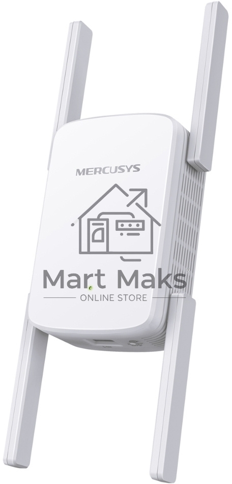 Роутер AC1900 Wi-Fi Range ExtenderSPEED: 600 Mbps at 2.4 GHz + 1300 Mbps at 5 GHz SPEC:4× Fixed External Antennas, 1× Gigabit Port, Wall PluggedFEATURE: MERCUSYS APP, WPS/Reset Button, Signal Indicator, Range Extender/Access Point mode, Adaptive Path
