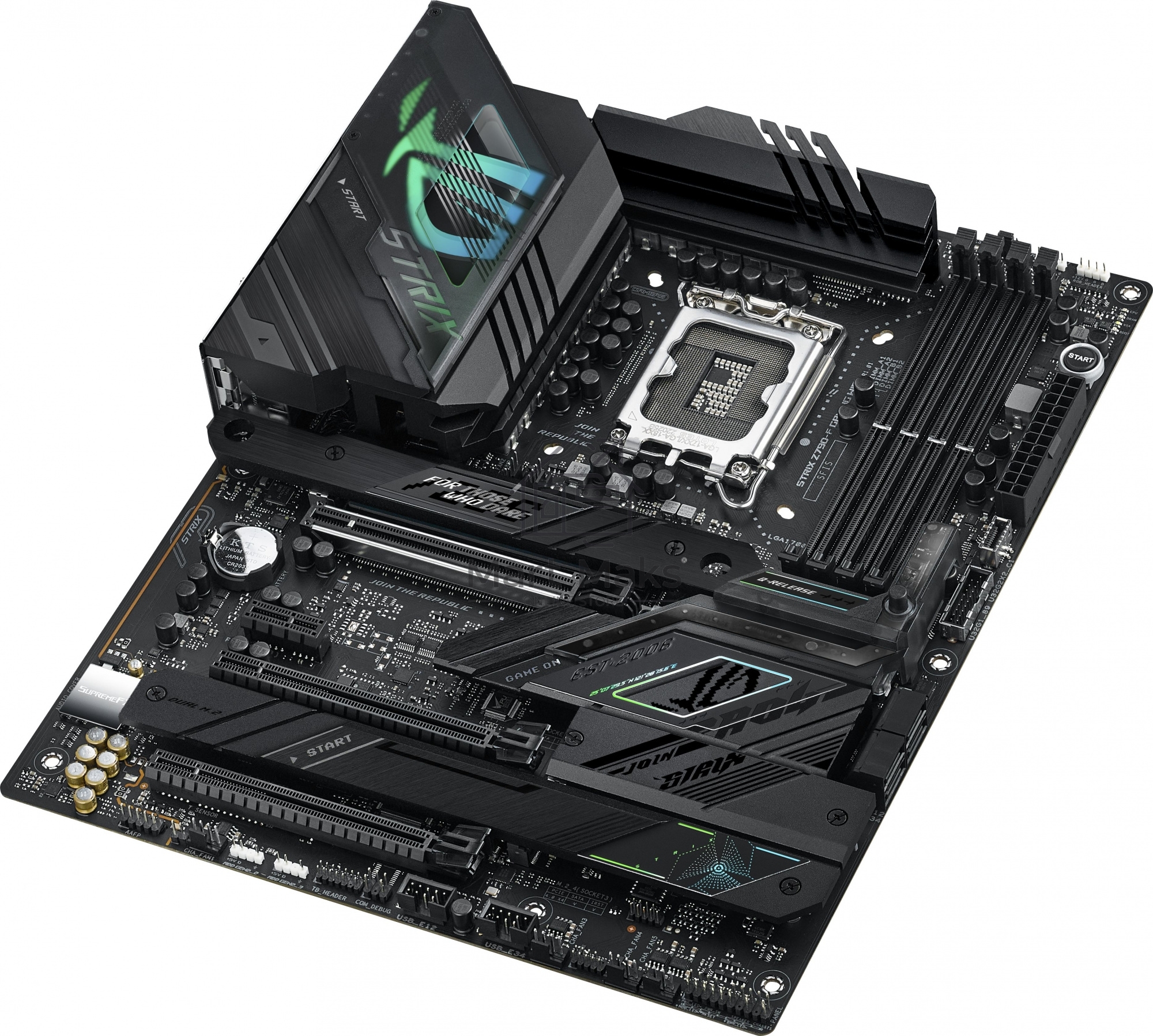 Материнская плата ASUS ROG STRIX Z790-F GAMING WIFI, LGA 1700, Intel Z790, 4xDDR5, 4xSATA, 4xM.2, 1xPCIe 5.0 x16, 2xPCIe 4.0 x4, 1xHDMI, 1xDP, 1x 2.5Gb LAN, 2xUSB-A 3.2 Gen 2, 4xUSB-A 3.2 Gen 1, 4xUSB-A 2.0, 5x3.5 мм, 7.1, Standard-ATX