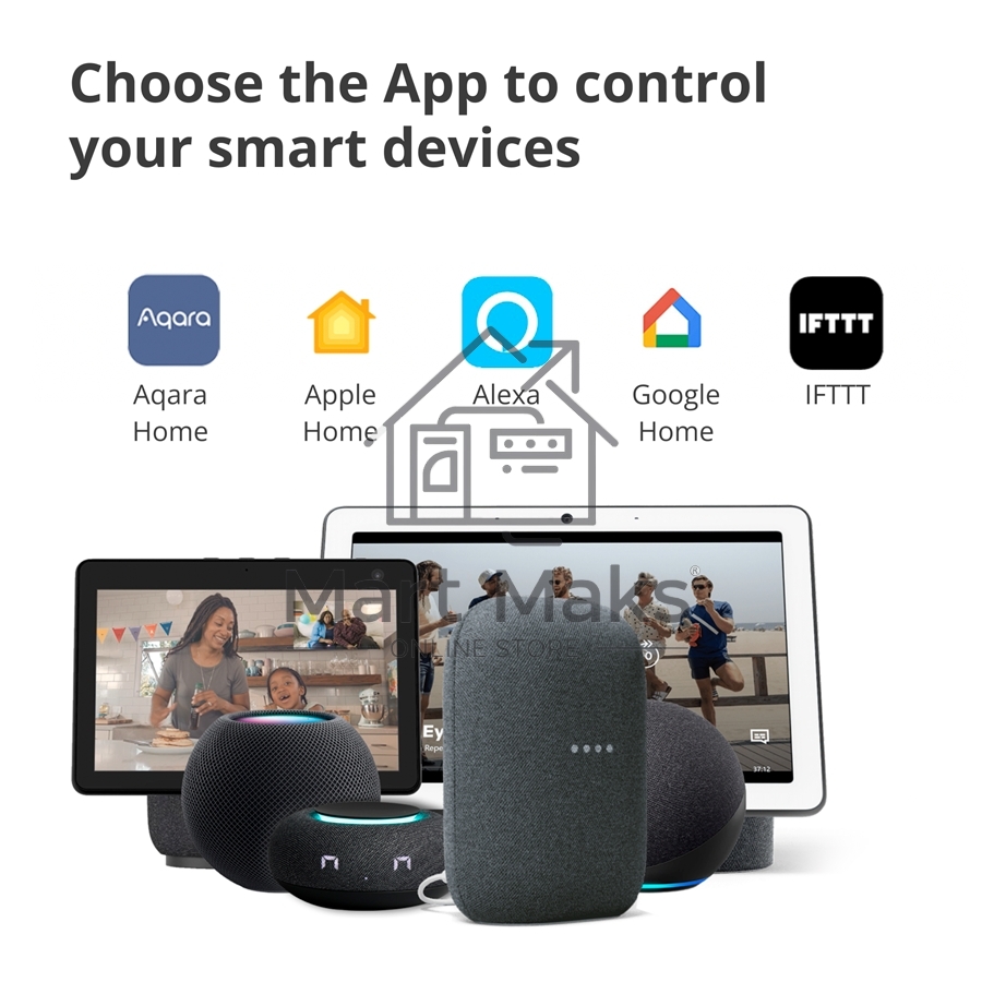 Камера AQARA Camera Hub G3/Камера+ управления/Управление жестами/Камера 360/2K 2304х1296p/Протокол связи:Zigbee/WiFi/Питание:USB-C/ Цвет белый CH-H03