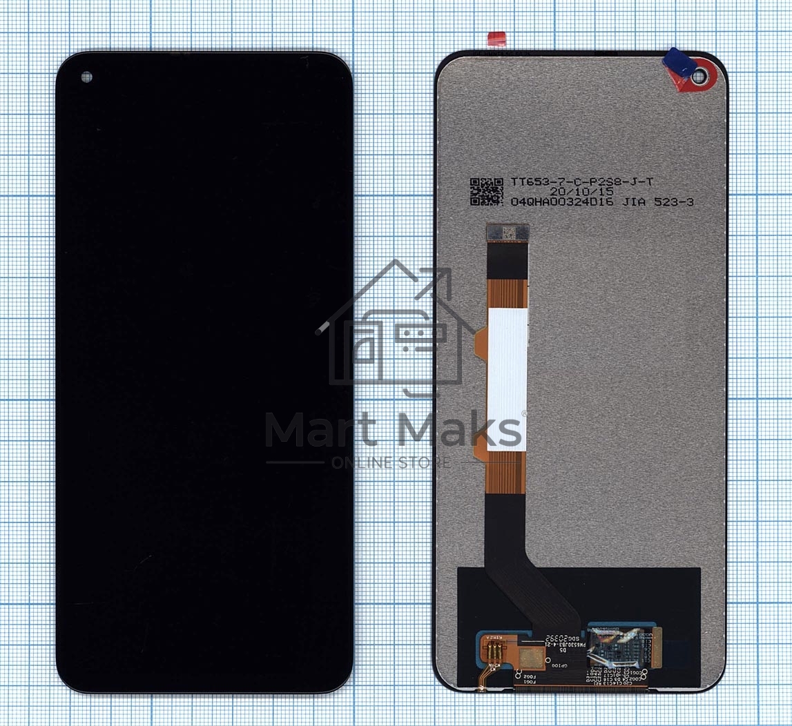 Дисплей для Xiaomi Redmi Note 9T в сборе с тачскрином черный