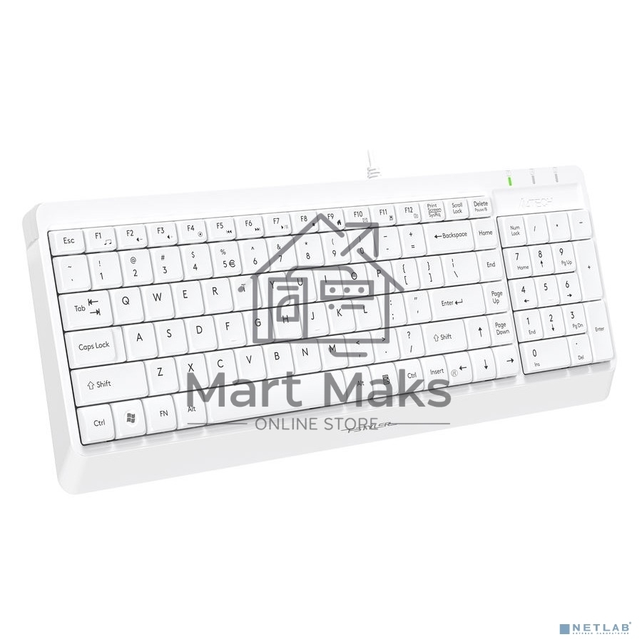 Клавиатура + мышь A4Tech Fstyler F1512 клав:белый мышь:белый USB