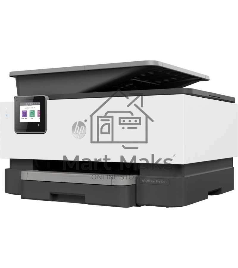 МФУ струйный HP OfficeJet Pro 9013 AiO Printer, A4, цветной, печ. до 32/18 стр/мин. (ч/б/цв.), скан. до 8 стр/мин., 1200 x 4800 dpi (печ.), 1200x1200dpi (скан.), USB, RJ-45, Wi-Fi