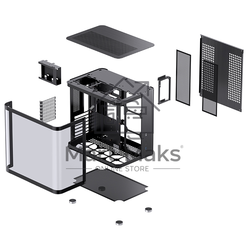 Компьютерный корпус JONSBO TK-2 Black ATX без БП, mini-ITX, micro-ATX, ATX, черный