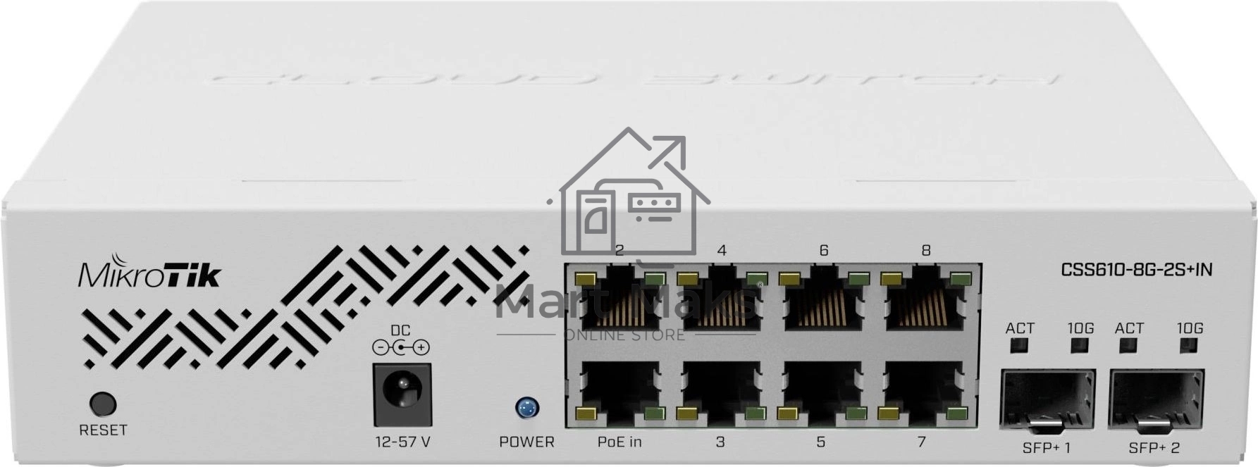 Коммутатор Mikrotik CSS610-8G-2S+IN