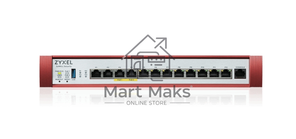 Межсетевой экран Zyxel USG FLEX 500H с подпиской Gold на 1 год (AS, AV, CF, IDP/DPI, Sandboxing, SecuReporter), Rack, 2xRJ-45: 1/2.5G (LAN/WAN), 2xRJ-45: 1/2.5G PoE+ (LAN/WAN), 8xRJ-45: 1G (LAN/WAN),