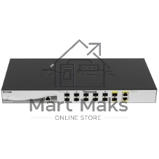 Коммутатор D-Link DXS-1210-12TC/B1A, 8×10 Гбит/с + 2×10 Гбит/с SFP+ + 2×10 Гбит/с Combo, управляемый