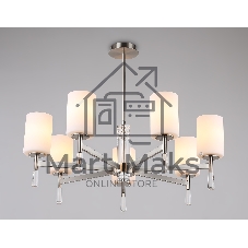 Люстра Ambrella light LH56253/7 SN/FR никель/белый матовый E27/7 max 60W D750*590