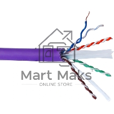 Кабель информационный Lanmaster LAN-6AUTP-HFLT-VI кат.6A UTP 4 пары 23AWG LSZH внутренний 305м фиолетовый
