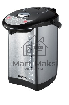 Термопот Centek CT-1083 (сталь) 5.0л, 750Вт, 3 способа подачи воды, двойная защита от перегрева