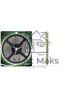 Лента светодиодная GAUSS 312000605 LED 2835/60-SMD 4.8W 12V DC зеленый блистер 5м