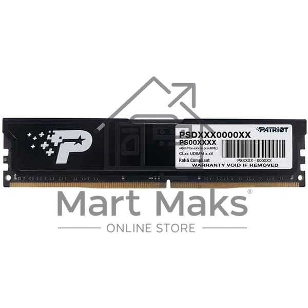 Оперативная память Patriot Signature, DDR4, 32GB (1x32 GB), 3200 MHz, CL22, DIMM