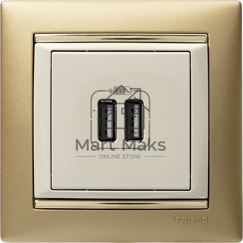 Розетка 2-ая USB 774170 Legrand Valena Сл. кость
