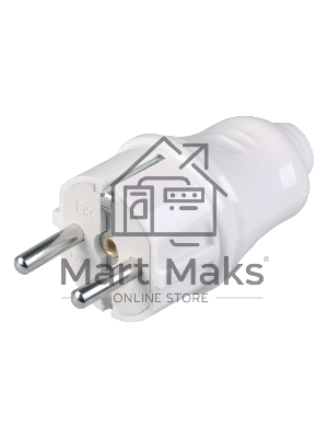 Вилка Iek EVP10-16-01-K01 ВПп10-01-Ст разборная прямая с з/к 16А белая