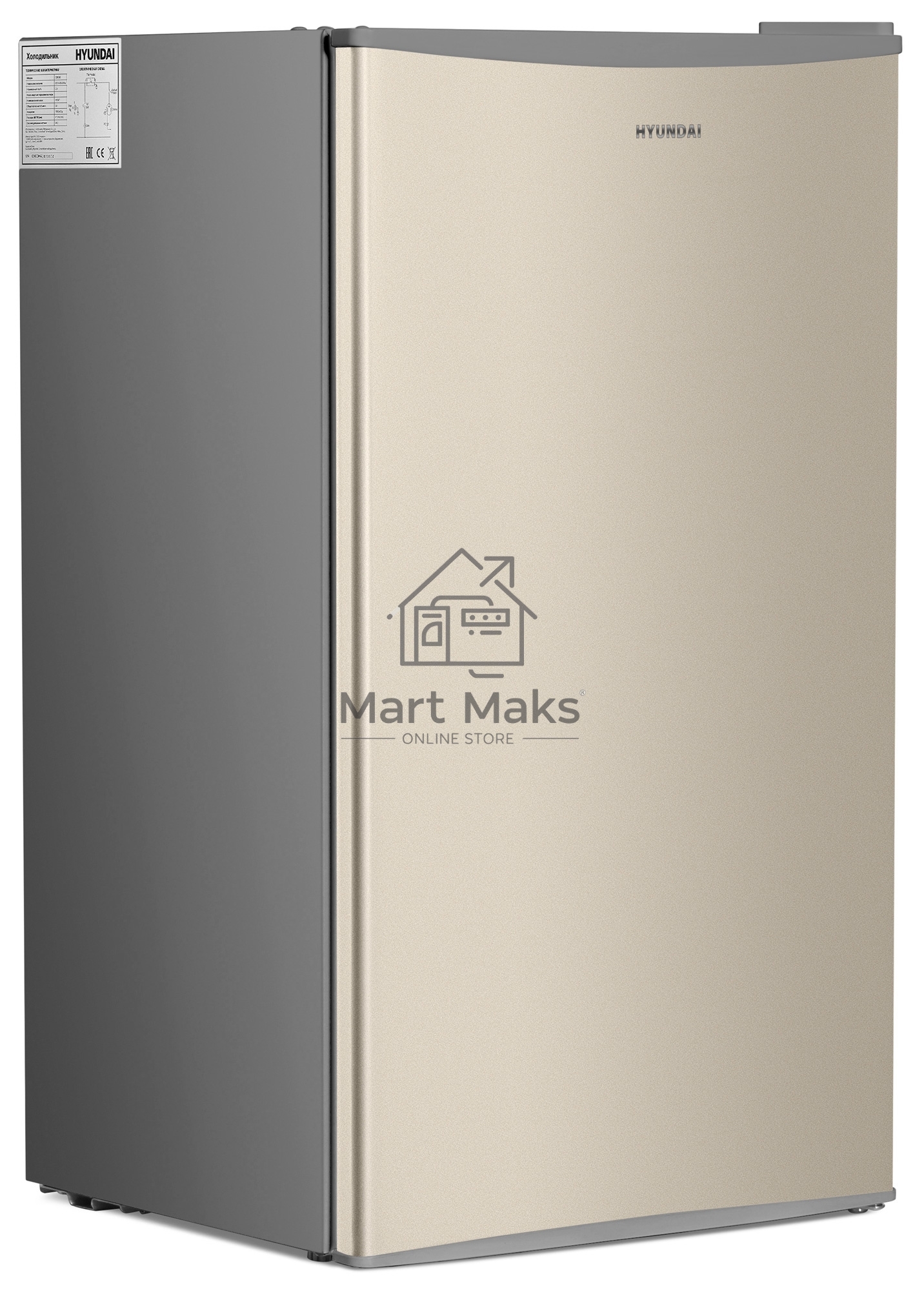 Холодильник Hyundai CO1003 серебристый однокамерный 93л