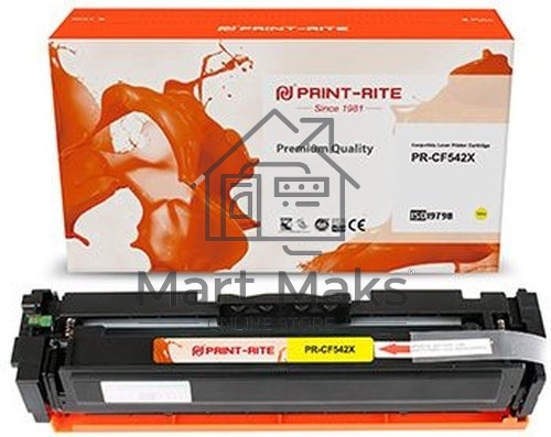 Картридж лазерный Print-Rite TFHB34YPU1J PR-CF542X CF542X желтый (2500стр.) для HP LJ M254dw/M280nw/M281fdn