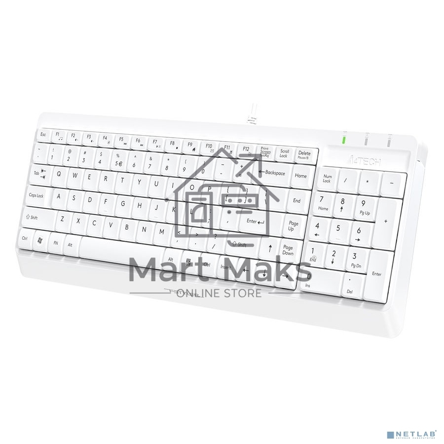 Клавиатура + мышь A4Tech Fstyler F1512 клав:белый мышь:белый USB