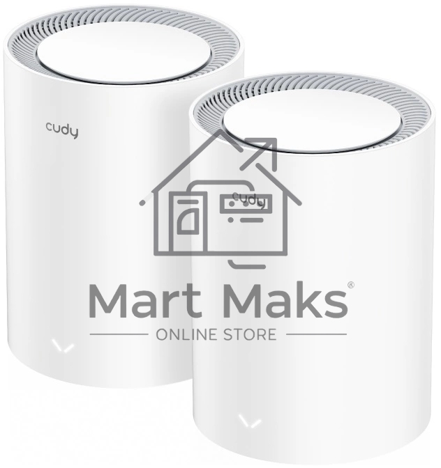 Бесшовный Mesh роутер Cudy M3000(2-PACK) AX3000 10/100/1000/2500BASE-T, белый (упак.:2шт)