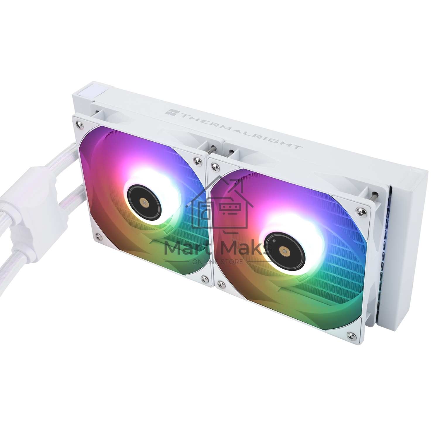 Водяное охлаждение для процессора Thermalright Frozen Notte 240 White ARGB V2 белый (240mm, ARGB/ Fans: 2x120mm, 72.37CFM, 27.7dBA, 2000RPM/ Pump height 54mm, 28dBA, 5300RPM, Rad thickness 27mm/ S: 1200, 1700, 1851, 2011, 2066, 115X, AM2, AM2+, AM3, AM3+,