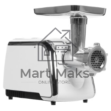 Мясорубка электрическая Centek CT-1602 Juice белый, 2000 Вт, 2.0 кг/мин, реверс, защита от перегрузки, металлический лоток, насадки - 5