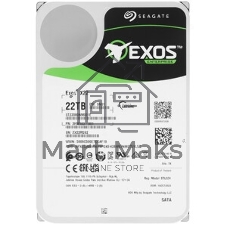 Жесткий диск HDD Seagate SATA3 22Tb Exos X22 7200 512Mb OFFICIAL RECERTIFIED 1 year warranty (replacement ST22000NM001E)